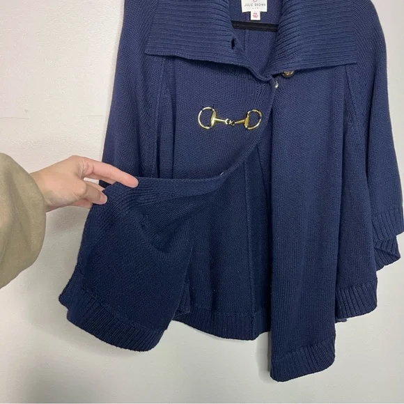 Julie Brown NYC Blue Cape Sweater - Picture 11 of 14